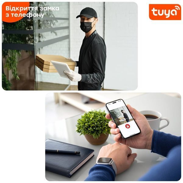 Відеодомофон 7" WiFi Tuya Light Vision SINGAPORE FHD Black 82-00231 фото