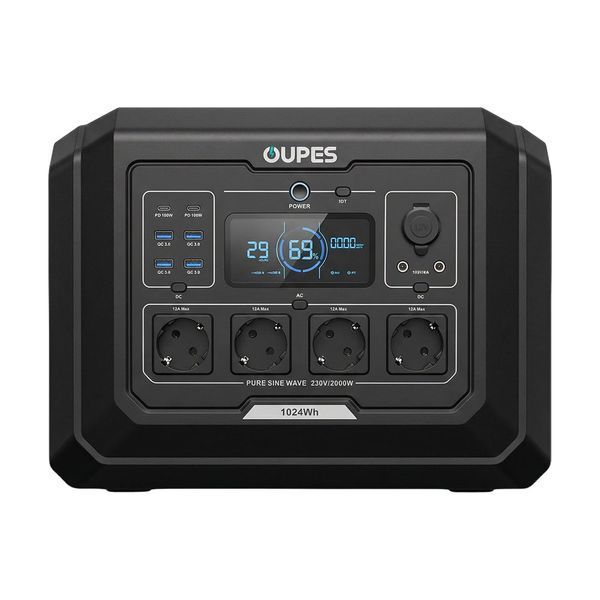 Портативна зарядна станція OUPES Mega 1 S1 2000W 1024Wh LiFePO4 42-00306 фото