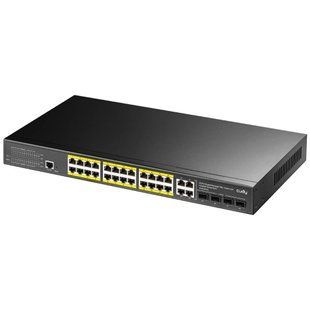 PoE-комутатор 29-портовий керований L2 Cudy GS2028PS4-300W гігабітний з 24 портами PoE, 300W 73-00540 фото