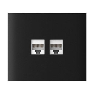 Фронтальна панель Ajax CenterCover vertical black/чорна для інтернет-розетки Outlet 26-00604 фото