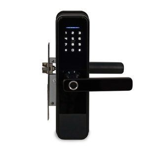 Замок біометричний автономний Trinix TRL-5305BTF Black з Bluetooth, зчитувачем відбитків пальців і карт Mifare 65-00063 фото