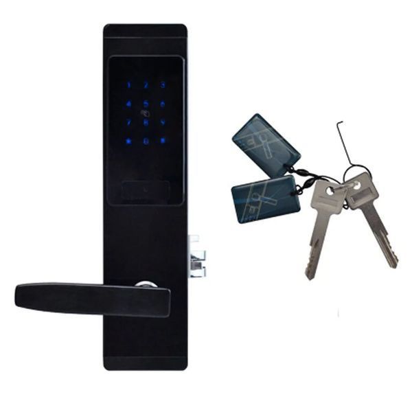 Замок електромеханічний автономний Trinix TRL-5102BT Black Left з Bluetooth і зчитувачем Mifare 65-00007 фото