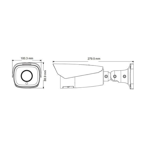 IP-відеокамера 2Mp TVT TD-9423A3-LR f=2.8-12mm з розпізнаванням номерів 77-00186 фото