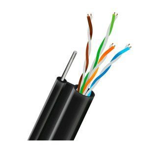 Кабель вита пара UTP CAT5E CCA 0.51mm LDPE Outdoor + дріт Trinix 305m 33-00189 фото