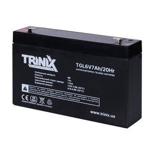 Акумуляторна батарея гелева 6В 7Аг Trinix TGL6V7Ah/20Hr GEL 44-00072 фото