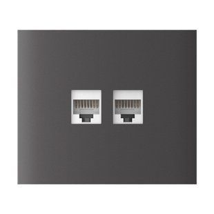 Фронтальна панель Ajax CenterCover vertical grey/сіра для інтернет-розетки Outlet 26-00607 фото