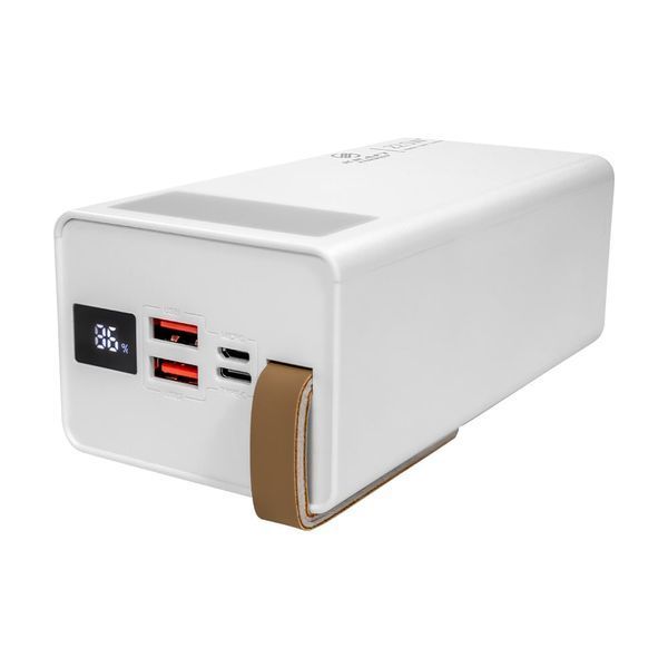 Повербанк 40000mAh Power Bank Kraft KPB-2340FCL White 22.5W QC3.0 LED-ліхтар 43-00061 фото