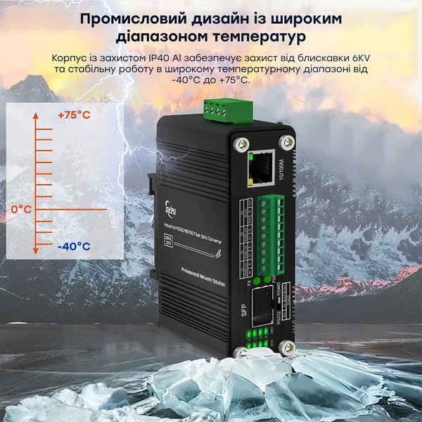 Медіаконвертер E-LINK LNK-IMCRS1100-SFP RS232/RS485/RS422 73-00156 фото