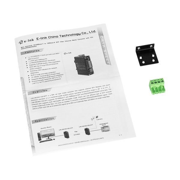 Медіаконвертер E-LINK LNK-IMCRS1100-SFP RS232/RS485/RS422 73-00156 фото