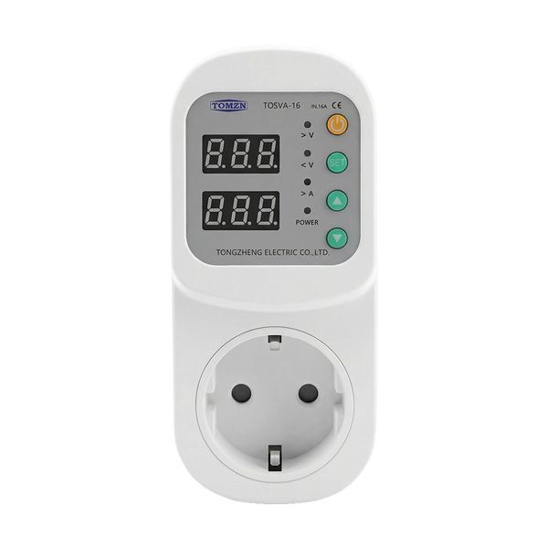 Реле контролю напруги та струму в розетку TOMZN TOSVA-16 EU 16A 51-00126 фото