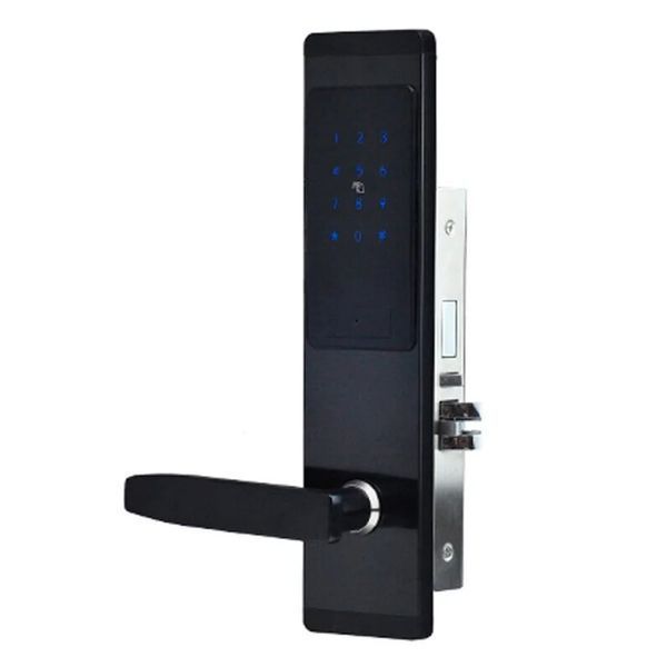Замок електромеханічний автономний Trinix TRL-5102BT Black Right з Bluetooth і зчитувачем Mifare 65-00038 фото