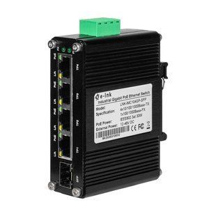 PoE-комутатор 5-портовий E-LINK LNK-IMC104GP-SFP IN 12-48V 73-00126 фото