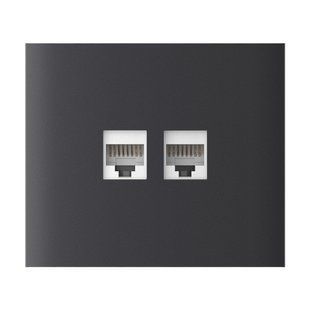 Фронтальна панель Ajax CenterCover vertical graphite/графіт для інтернет-розетки Outlet 26-00608 фото