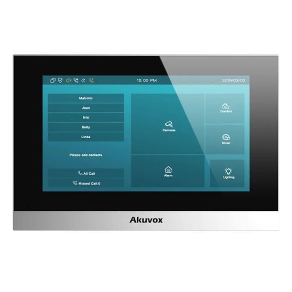 Комплект IP-відеодомофона Akuvox: домофон 7" C313 + відеопанель з WiFi 2Mp E12W 00-00002084 фото