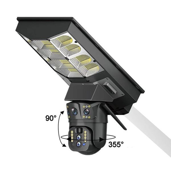 IP PTZ-відеокамера автономна з WiFi, прожектором та сонячною панеллю 3Mp+3Mp+3Mp Light Vision VLC-1030WIA10ZL/2C (Lamp+Solar) f=4mm, на акумуляторних батареях 75-00339 фото