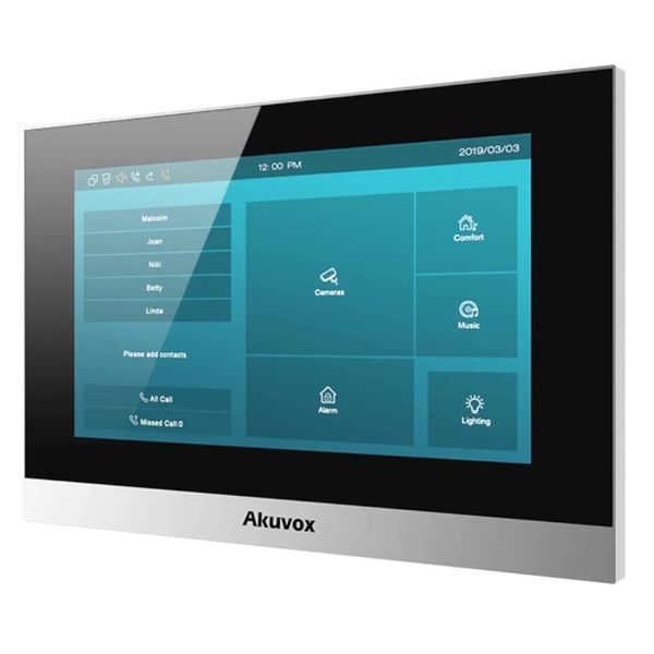 Комплект IP-відеодомофона Akuvox: домофон 7" C313 + відеопанель з WiFi 2Mp E12W 00-00002084 фото