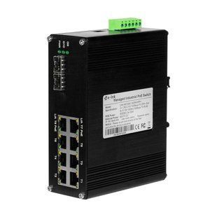 PoE-комутатор 10-портовий керований L2+ E-LINK LNK-IMC208-2.5GPM-SFP+ 2.5G з 8 портами PoE, 240W 73-00139 фото