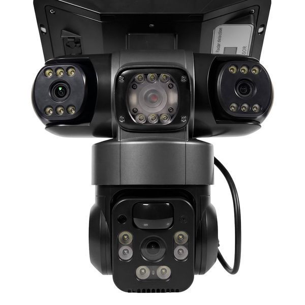 IP PTZ-відеокамера автономна з 4G, прожектором та сонячною панеллю 3Mp+3Mp+3Mp Light Vision VLC-1223IGL/3C (Lamp+Solar) f=4mm, на акумуляторних батареях 75-00358 фото