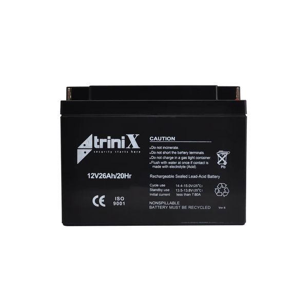 Акумуляторна батарея 12В 26Аг Trinix 12V26Ah/20Hr AGM свинцево-кислотна 44-00039 фото
