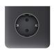 Фронтальна панель Ajax SideCover graphite/графіт для розетки Outlet 26-00475 фото 1