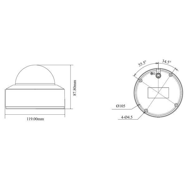 IP-відеокамера 6Mp TVT TD-9561E4B-A(D/PE/AW2) White f=2.8mm, ІЧ+LED-підсвічування, з мікрофоном 77-00509 фото