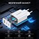 Мережевий зарядний пристрій Choetech PD3046 PD30W GAN USB-A+2xUSB-C White 43-00170 фото 6