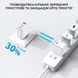 Мережевий зарядний пристрій Choetech PD3046 PD30W GAN USB-A+2xUSB-C White 43-00170 фото 7