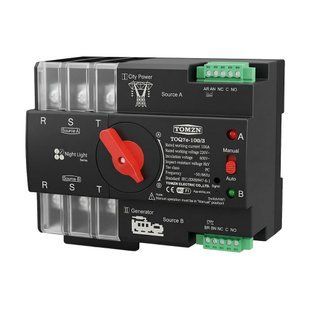 Автоматичний перемикач під DIN-рейку з Wi-Fi TOMZN TOQ7e-100/3P 100A 3 полюси 51-00120 фото