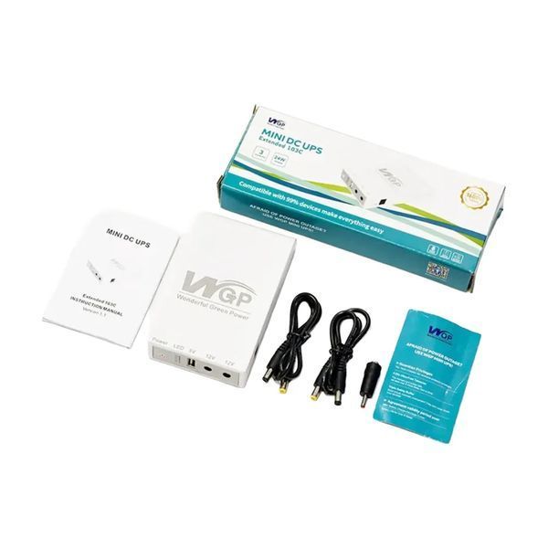 Джерело безперебійного живлення Mini UPS WGP UPS103C 20000mAh 5V/12V/12V, Li-ion 4*5Ah, для роутера та оптичного терміналу 42-00253 фото