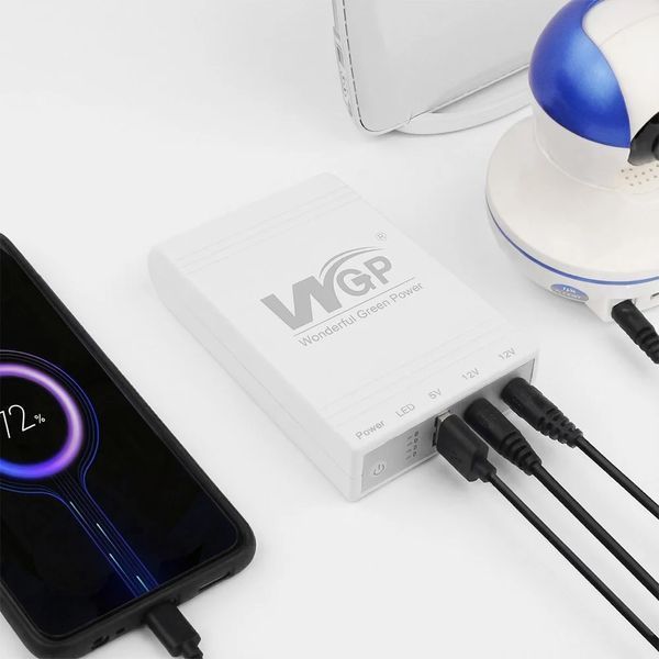 Джерело безперебійного живлення Mini UPS WGP UPS103C 20000mAh 5V/12V/12V, Li-ion 4*5Ah, для роутера та оптичного терміналу 42-00253 фото