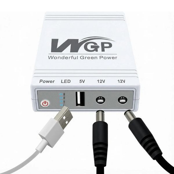 Джерело безперебійного живлення Mini UPS WGP UPS103C 20000mAh 5V/12V/12V, Li-ion 4*5Ah, для роутера та оптичного терміналу 42-00253 фото