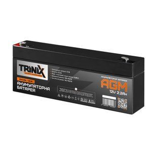 Акумуляторна батарея 12В 2.2Аг Trinix 12V2.2Ah/20Hr AGM свинцево-кислотна 44-00037 фото