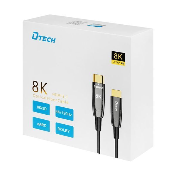 Кабель оптичний HDMI 2.1 10m Dtech DT-HOF8010 74-00143 фото