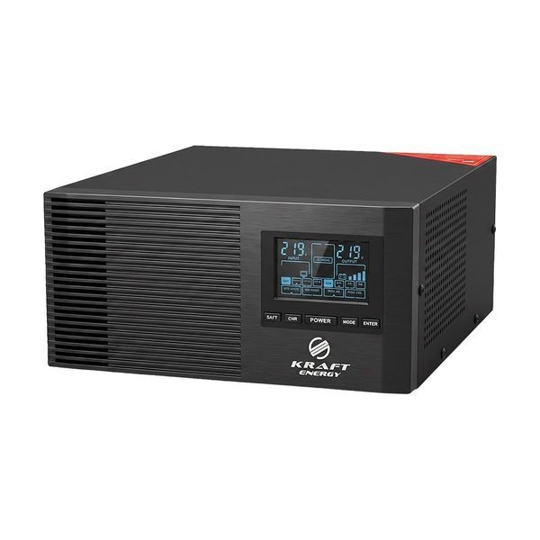 Інвертор Kraft KRF-AVR600VA/500W-12V з правильною синусоїдою та постійним нулем для газових котлів, під зовнішній акумулятор 42-00094 фото