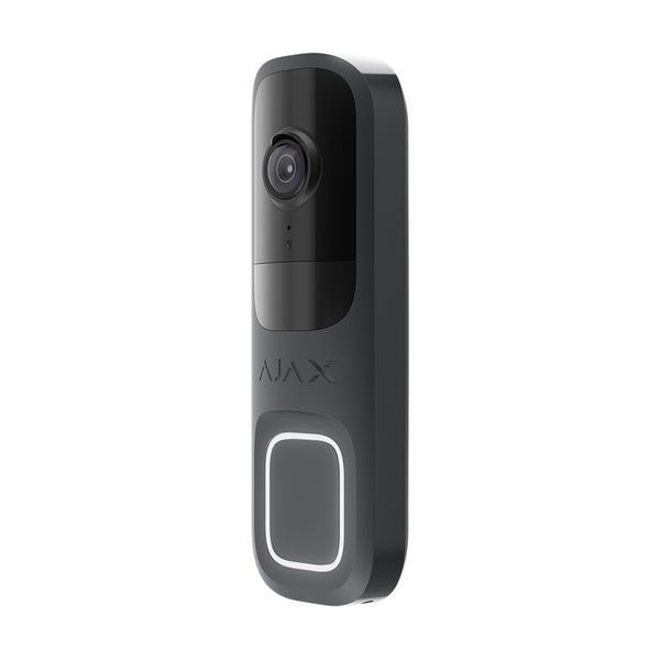Відеодзвінок з WiFi 4Mp Ajax DoorBell Graphite із вбудованим штучним інтелектом та ІЧ датчиком руху 26-00559 фото