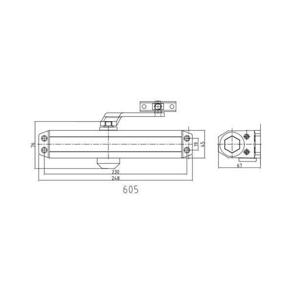 Дверний доводчик Dortec DT-65 Graphite 63-00025 фото