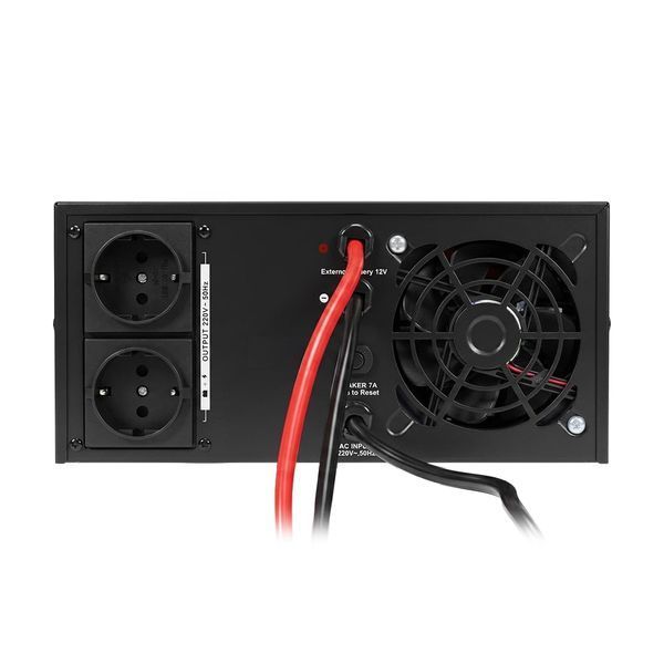 Інвертор Kraft KRF-AVR600VA/500W-12V з правильною синусоїдою та постійним нулем для газових котлів, під зовнішній акумулятор 42-00094 фото