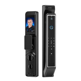 Замок біометричний автономний Trinix TRL-8801BTV Black з Bluetooth, розпізнаванням облич, зчитувачем відбитків пальців і карт Mifare 65-00074 фото