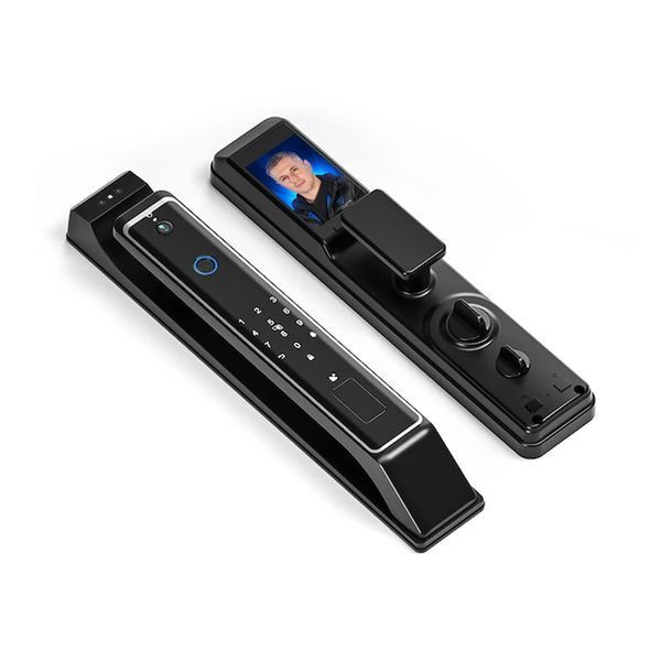 Замок біометричний автономний Trinix TRL-8801BTV Black з Bluetooth, розпізнаванням облич, зчитувачем відбитків пальців і карт Mifare 65-00074 фото