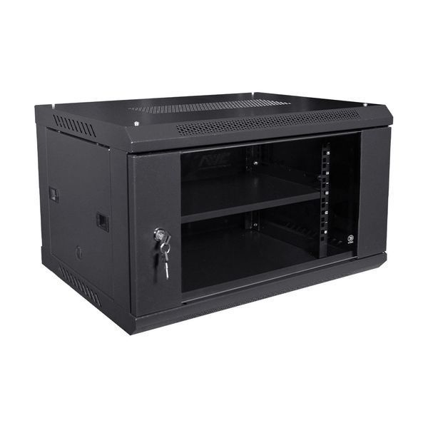 Комутаційна шафа NVC-6U/600x450x350 Black 25-00067 фото