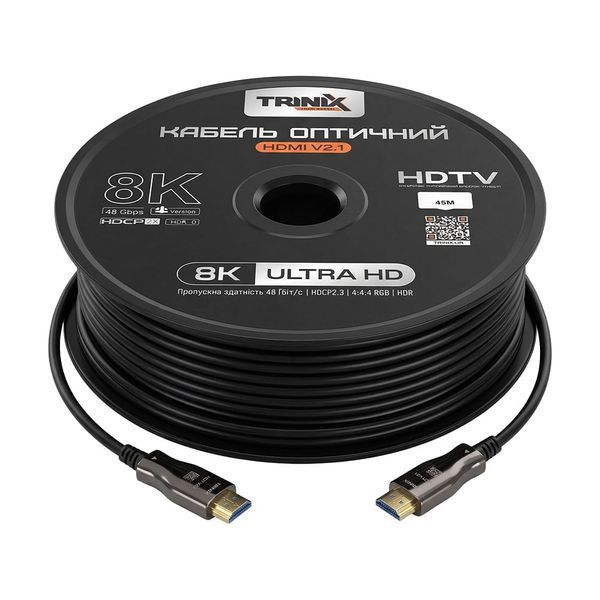 Кабель HDMI V2.1 оптичний 45м Trinix 74-00147 фото