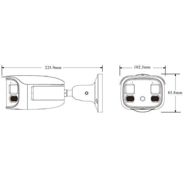 IP-відеокамера панорамна 4Mp*2 TVT TD-9482E3B-DP f=2.8mm, ІЧ+LED підсвічування, 2 мікрофони 77-00454 фото