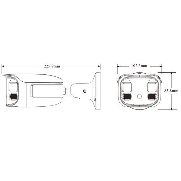 IP-відеокамера панорамна 4Mp*2 TVT TD-9482E3B-DP f=2.8mm, ІЧ+LED підсвічування, 2 мікрофони 77-00454 фото