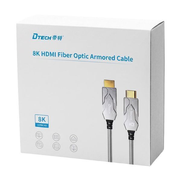 Кабель оптичний армований HDMI 2.1 70m Dtech DT-HF8070K 74-00152 фото