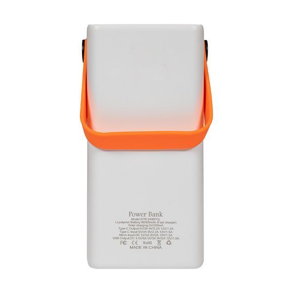 Повербанк 90000mAh Power Bank Kraft KPB-2490FCL White 22.5W QC3.0 LED-ліхтар 43-00071 фото