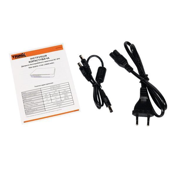Джерело безперебійного живлення DC UPS Trinix TRX-MUPS-1748 PoE 5V/9V/12V/24V/48V/PoE 1Gbps, Li-ion 4*2.5Ah, для роутера і медіаконвертера 42-00147 фото