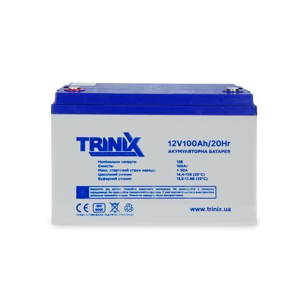 Trinix 12V100Ah/20Hr AGM Акумуляторна батарея 12В 100Аг свинцево-кислотна 44-00047 фото