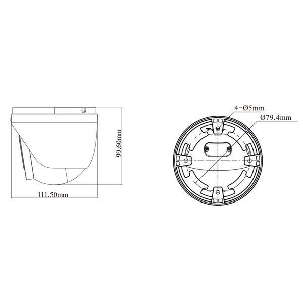 IP-відеокамера 4Mp TVT TD-9545C4-A-PA(PE/AW3) White f=2.8mm, ІЧ+LED-підсвічування, з мікрофоном 77-00488 фото