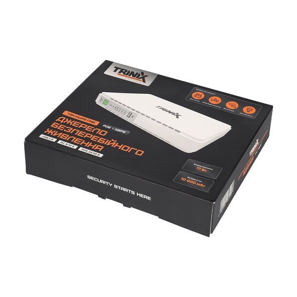 Джерело безперебійного живлення DC UPS Trinix TRX-MUPS-1748 PoE 5V/9V/12V/24V/48V/PoE 1Gbps, Li-ion 4*2.5Ah, для роутера і медіаконвертера 42-00147 фото