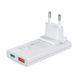 Мережевий зарядний пристрій Choetech PD6011 Ultra thin PD67W GAN A+C White 43-00155 фото 1
